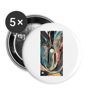 Nature Spirit - Buttons groß 56 mm (5er Pack) - Weiß - Vorne