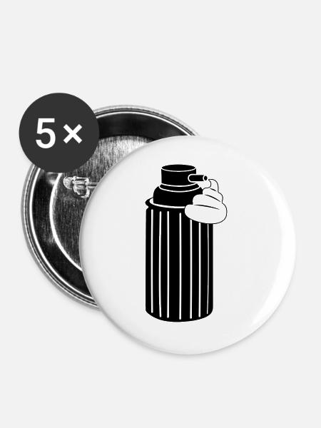 Rasiercreme - Buttons groß 56 mm (5er Pack) - Weiß