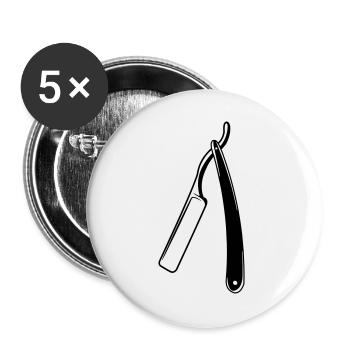 Razor transparent shadow image - Buttons large 2.2''/56 mm (5-pack) - white - Front