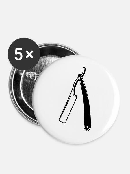 Razor transparent shadow image - Buttons large 2.2''/56 mm (5-pack) - white