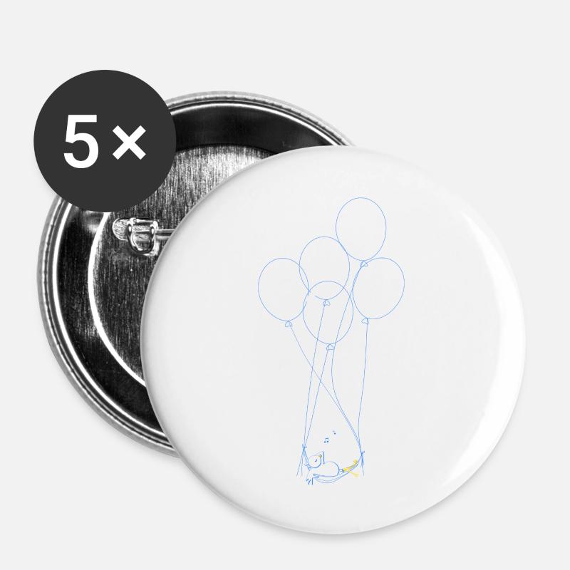 on vacation - Buttons large 2.2''/56 mm (5-pack) - white