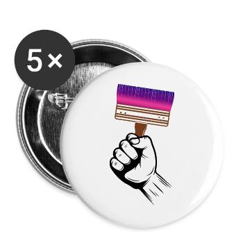 Artisan bricoleur Artisan Artisan Outil Construction - Lot de 5 grands badges (56 mm) - blanc - Devant