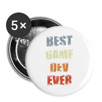 Développement de jeux de motivation - Lot de 5 grands badges (56 mm) - blanc - Devant