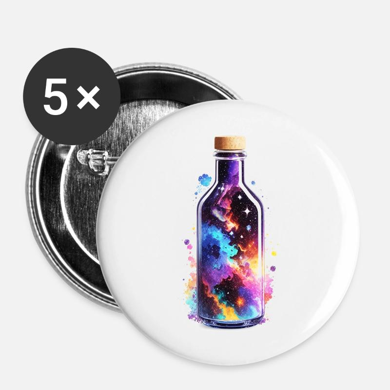 Spacebottle - Buttons large 2.2''/56 mm (5-pack) - white