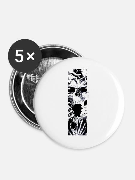 Happy halloween - Buttons groß 56 mm (5er Pack) - Weiß
