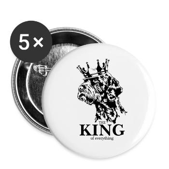 Cesky Fousek King of everything Dogs Wilsigns - Buttons large 2.2''/56 mm (5-pack) - white - Front