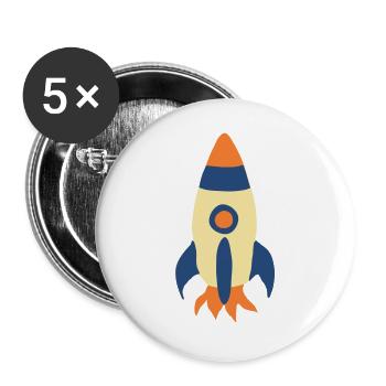 Rocket - Buttons large 2.2''/56 mm (5-pack) - white - Front