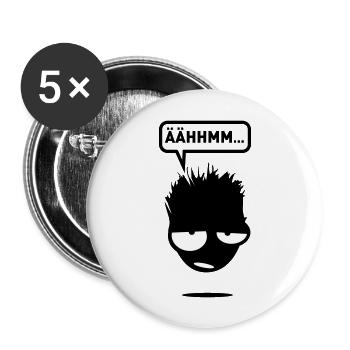 Quatschkopf - Buttons groß 56 mm (5er Pack) - Weiß - Vorne