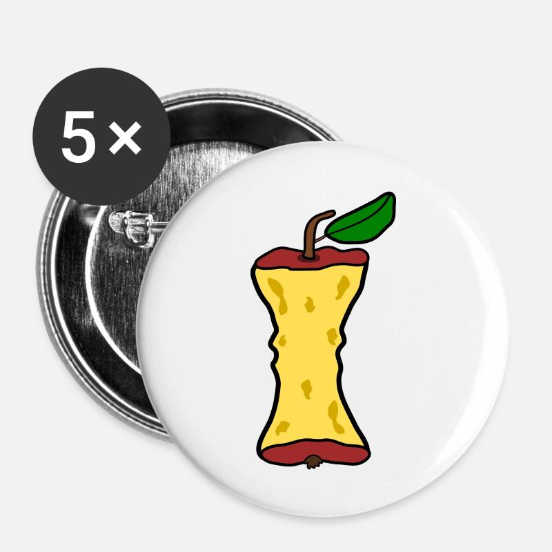 Apple semolina - Buttons large 2.2''/56 mm (5-pack) - white