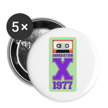 1977 Generation X New Wave - Buttons large 2.2''/56 mm (5-pack) - white - Front