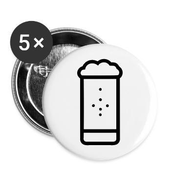 Beer - Buttons large 2.2''/56 mm (5-pack) - white - Front