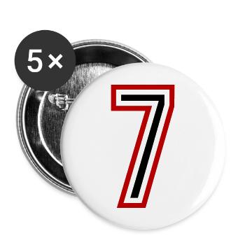 Maillot 7 Nombre d’années - Lot de 5 grands badges (56 mm) - blanc - Devant
