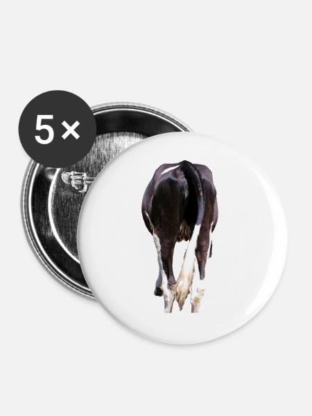 Vache - Buttons groß 56 mm (5er Pack) - Weiß
