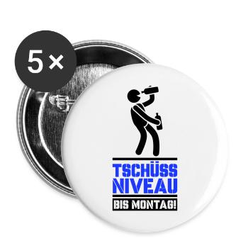 Bye bye level until Monday - Buttons large 2.2''/56 mm (5-pack) - white - Front