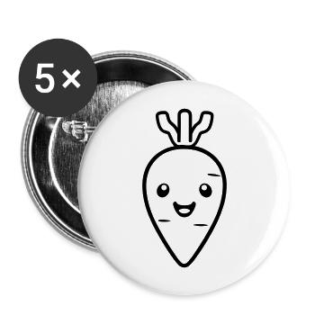 carrot - Buttons large 2.2''/56 mm (5-pack) - white - Front