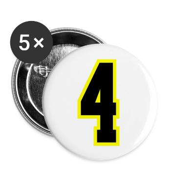 Justaucorps à 4 chiffres - Lot de 5 grands badges (56 mm) - blanc - Devant