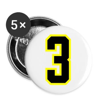 Justaucorps à 3 chiffres - Lot de 5 grands badges (56 mm) - blanc - Devant