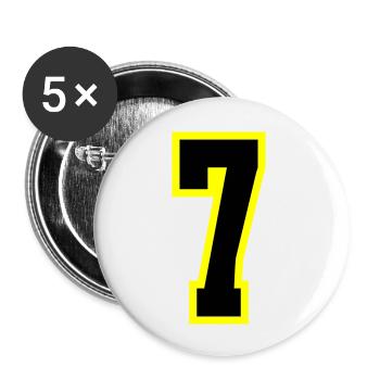 Justaucorps à 7 chiffres - Lot de 5 grands badges (56 mm) - blanc - Devant