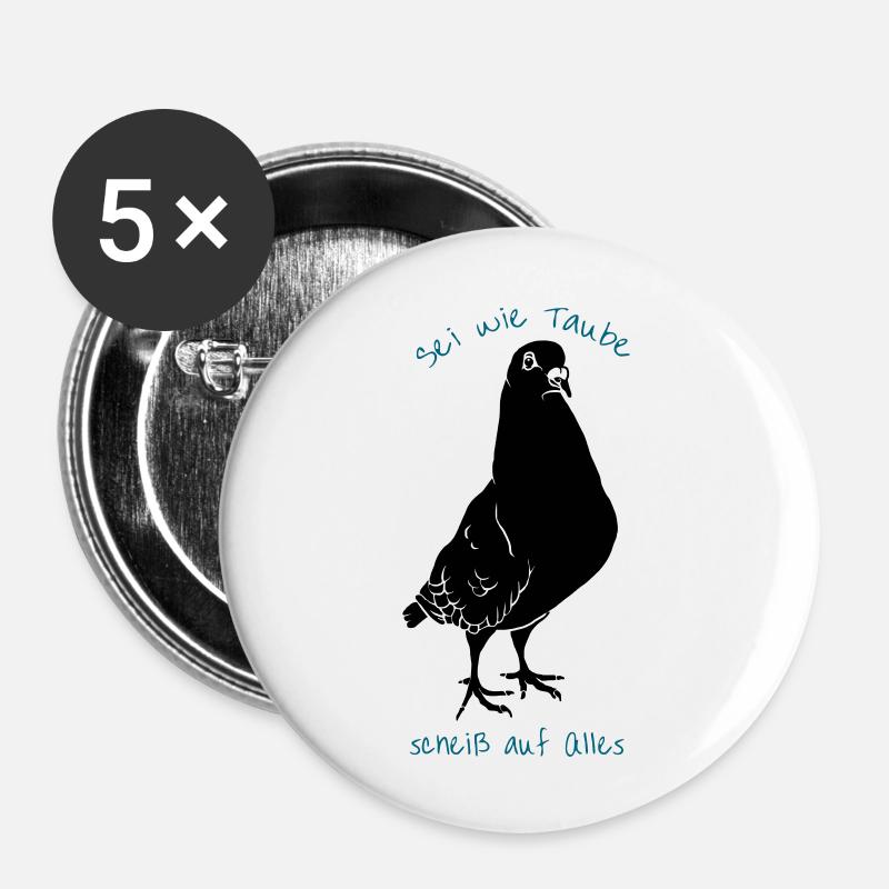 Be like dove *** on everything - Buttons large 2.2''/56 mm (5-pack) - white