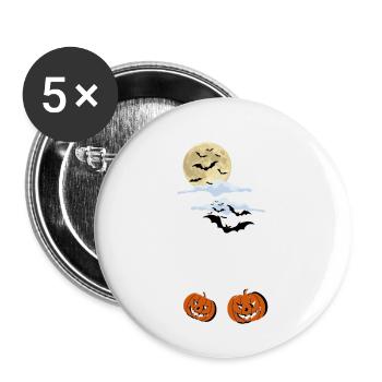 The night before Halloween - Buttons groß 56 mm (5er Pack) - Weiß - Vorne