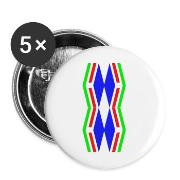 Nouveau type - Lot de 5 grands badges (56 mm) - blanc - Devant
