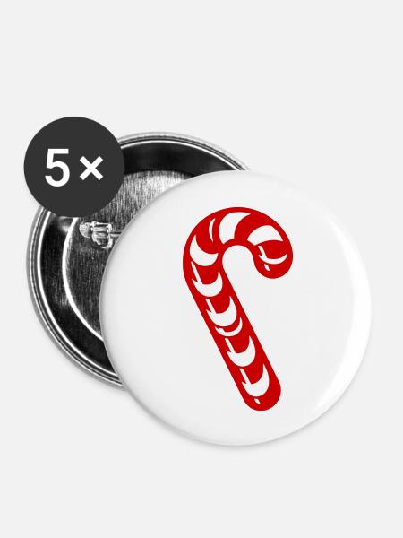 Zuckerstange - Buttons groß 56 mm (5er Pack) - Weiß