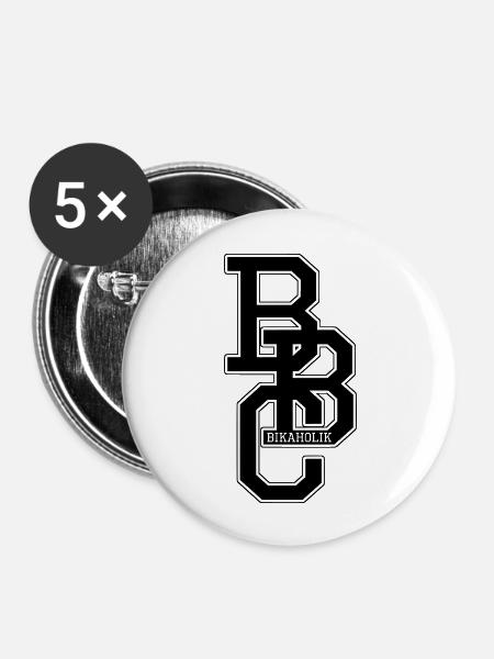 College - Buttons groß 56 mm (5er Pack) - Weiß
