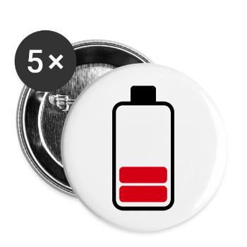 Akku - Anzeige des Akku - Buttons groß 56 mm (5er Pack) - Weiß - Vorne