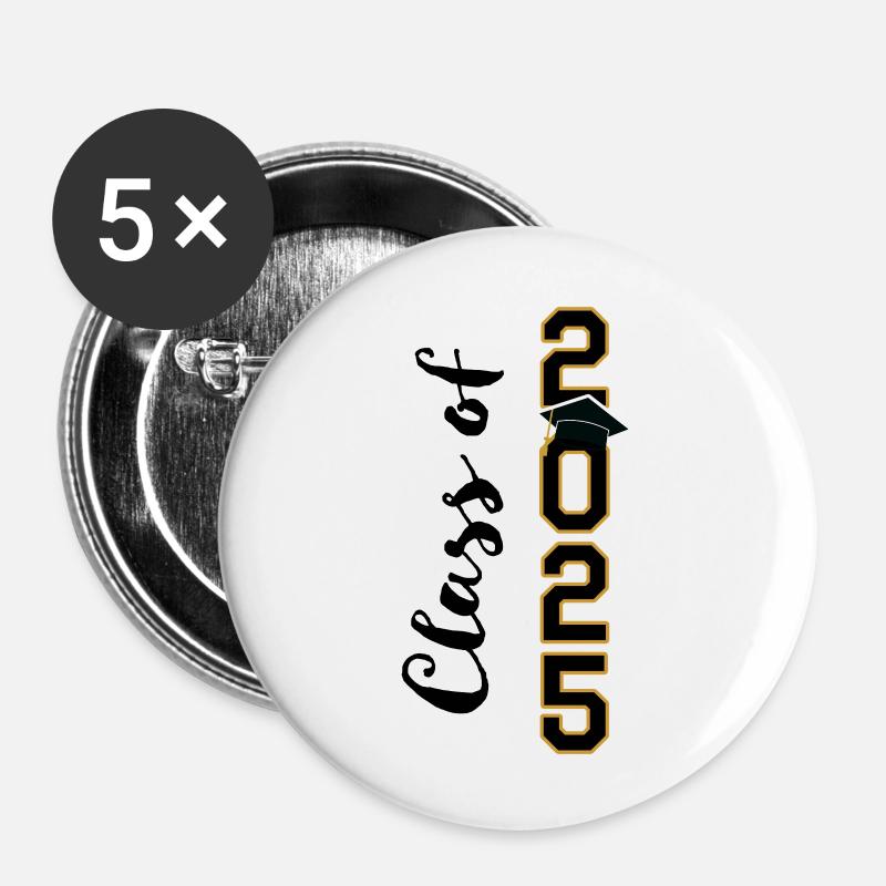Class of 2025 - Buttons large 2.2''/56 mm (5-pack) - white