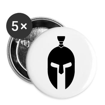 Sparta Spartan Warrior - Buttons large 2.2''/56 mm (5-pack) - white - Front