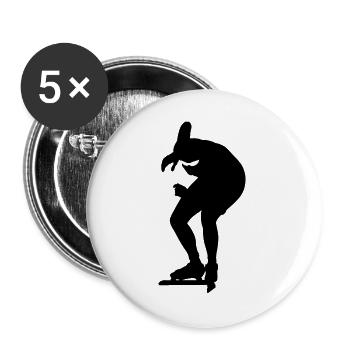 Skating - Buttons large 2.2''/56 mm (5-pack) - white - Front