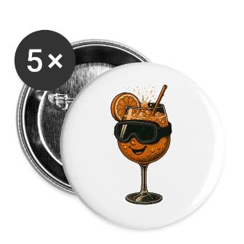 Ski Goggles Cocktail - Buttons large 2.2''/56 mm (5-pack) - white - Front