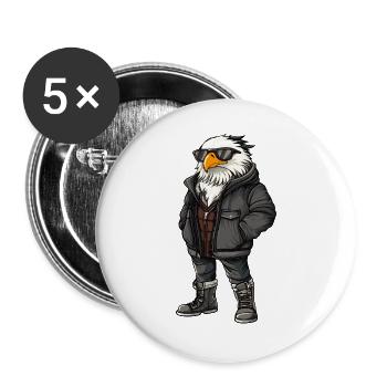 Adler Cool Winter - Buttons large 2.2''/56 mm (5-pack) - white - Front