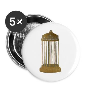 Goldener Käfig - Buttons groß 56 mm (5er Pack) - Weiß - Vorne