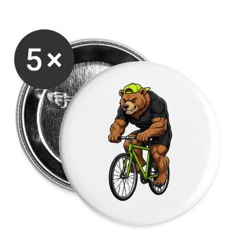 Bicycle Road Bike Cyclist Bike Sport Mountain Bike - Buttons large 2.2''/56 mm (5-pack) - white - Front