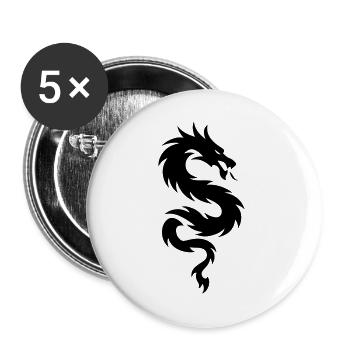 Chinese Dragon Icon - Buttons large 2.2''/56 mm (5-pack) - white - Front