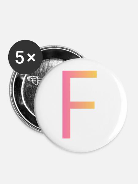 F - Buttons groß 56 mm (5er Pack) - Weiß