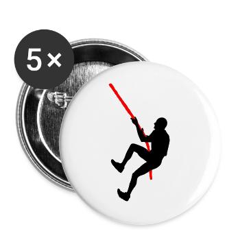 OCR Climb – Seil-Challenge-Design - Buttons groß 56 mm (5er Pack) - Weiß - Vorne