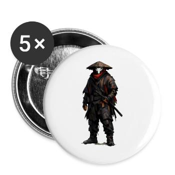 Pestdoktor Ninja Noir - Buttons groß 56 mm (5er Pack) - Weiß - Vorne