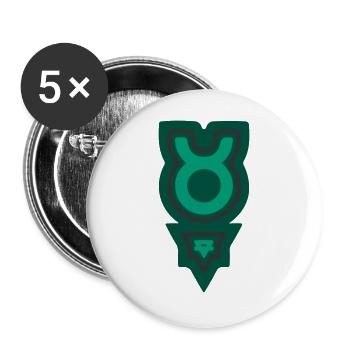 Zodiac Tribal Taurus and Earth - Buttons large 2.2''/56 mm (5-pack) - white - Front