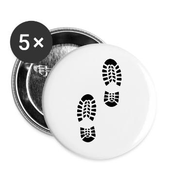 Chaussures Footprint - Lot de 5 grands badges (56 mm) - blanc - Devant