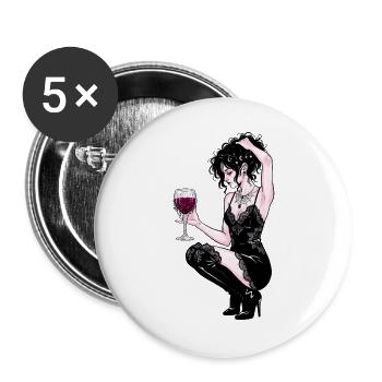 Gothic Lingerie Nachtfigur - Buttons groß 56 mm (5er Pack) - Weiß - Vorne
