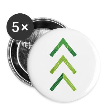 Pfeile des Down-Syndrom-Stammes - Buttons groß 56 mm (5er Pack) - Weiß - Vorne
