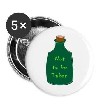 Nicht zu nehmen Halloween-Trankflasche - Buttons groß 56 mm (5er Pack) - Weiß - Vorne