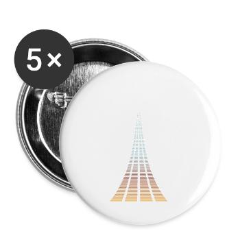 LAUNCH - Buttons groß 56 mm (5er Pack) - Weiß - Vorne