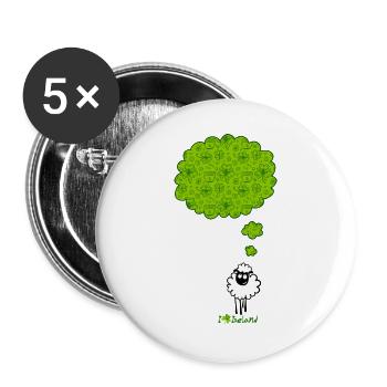 Traum von Irland - Buttons groß 56 mm (5er Pack) - Weiß - Vorne