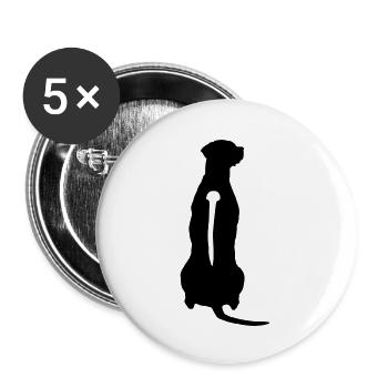 Rhodesian Ridgeback Back - Buttons groß 56 mm (5er Pack) - Weiß - Vorne