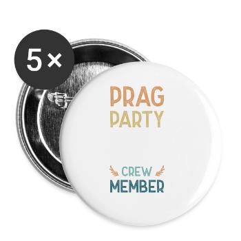 L’équipe de la fête de Prague - Lot de 5 grands badges (56 mm) - blanc - Devant