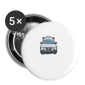 EMT Mom Some People Wait A Lifetime To Meet A Hero - Buttons groß 56 mm (5er Pack) - Weiß - Vorne