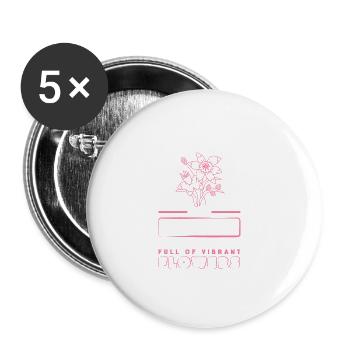 Une femme célibataire forte est un jardin de fleurs - Lot de 5 grands badges (56 mm) - blanc - Devant